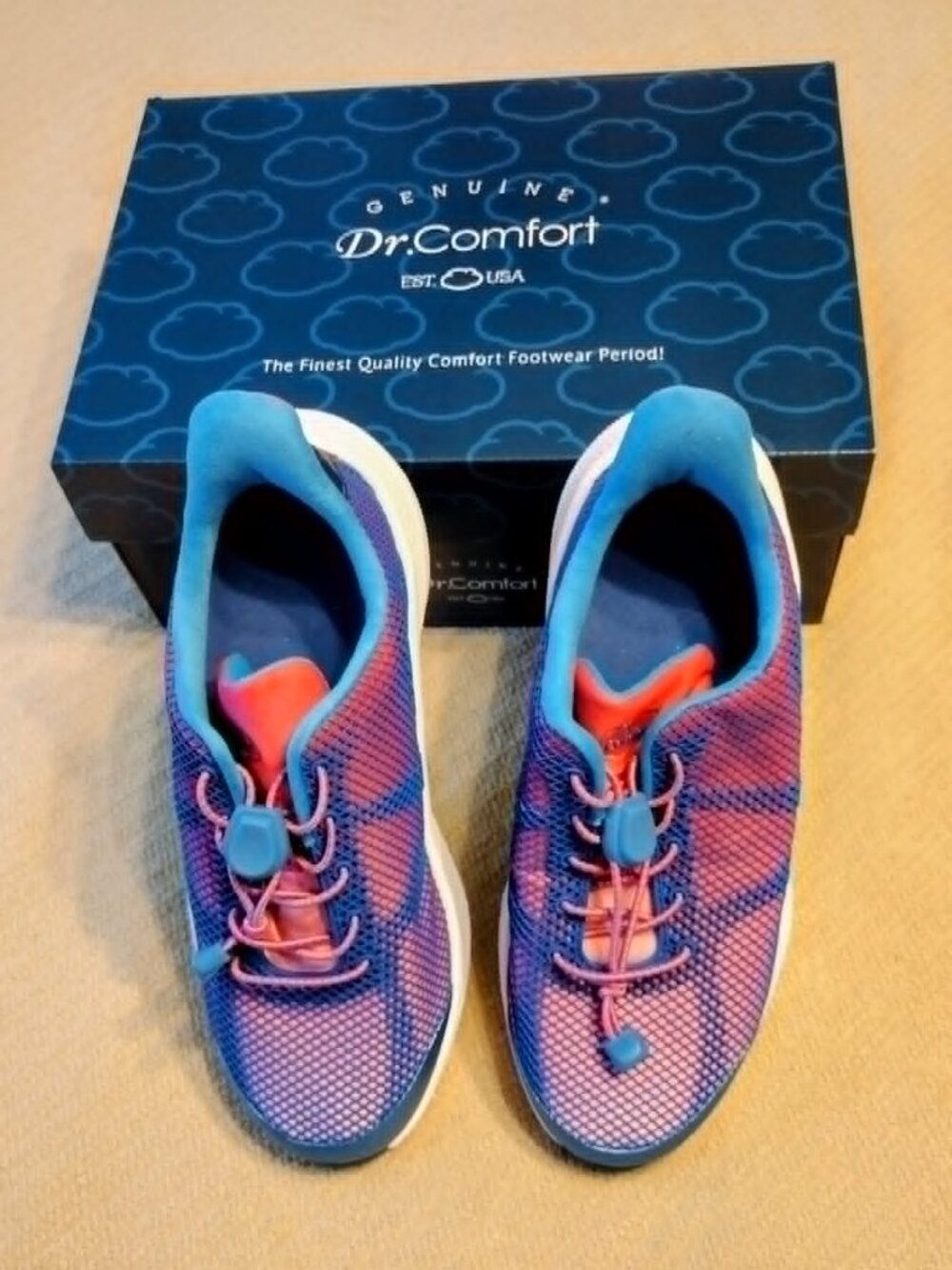 NIB Dr Comfort Women’s Hands-Free Orthopedic Sneakers With Inserts Shoe Size 7W